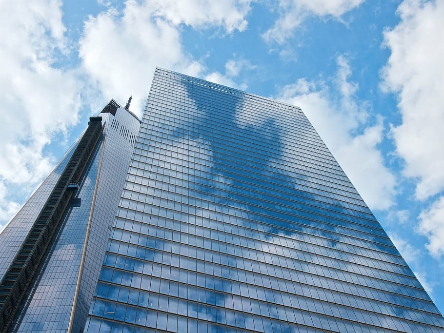 low-angle photography of high-rise building, sky, cityscape HD wallpaper