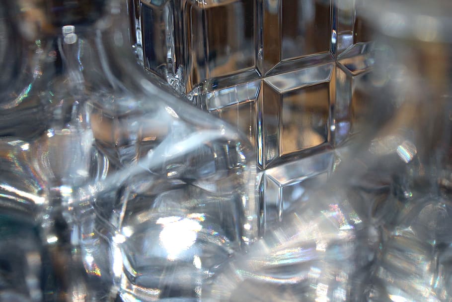 glass, reflection, refraction, rainbow, abstract, light, brilliant HD wallpaper