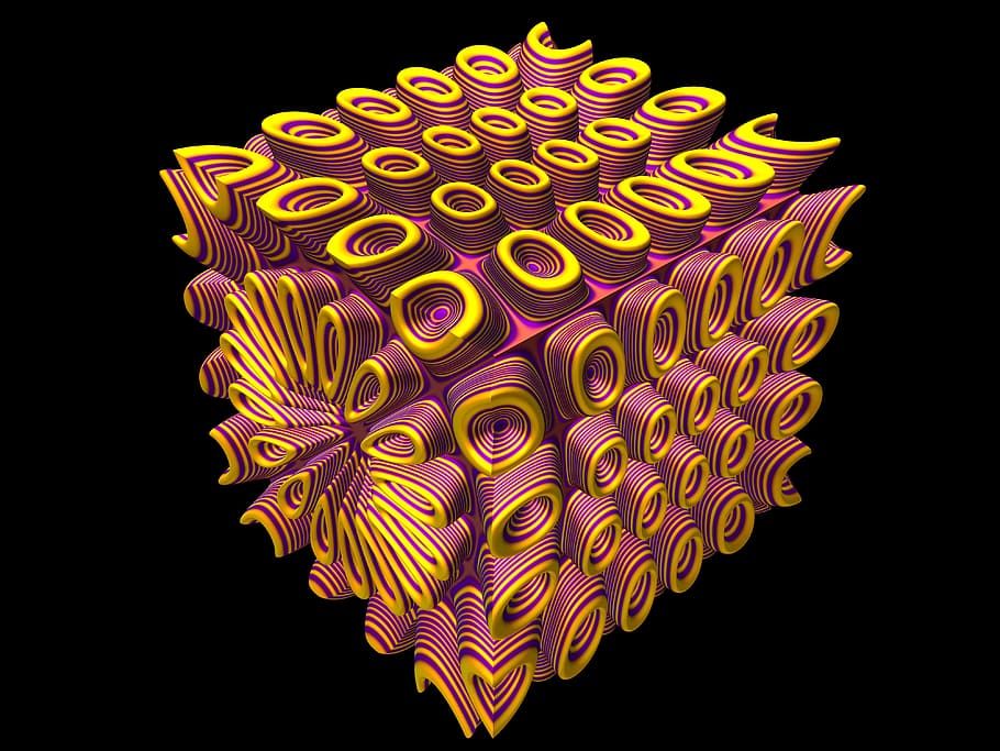 geometry, cube, design, 3d, shape, geometric, block, pattern HD wallpaper