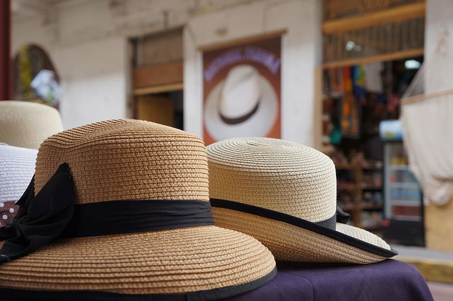 hat, shop, shopping, fashion, store, clothing, focus on foreground HD wallpaper