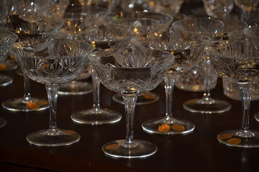 crystal, glasses, drink ware, leaded, food and drink, refreshment HD wallpaper