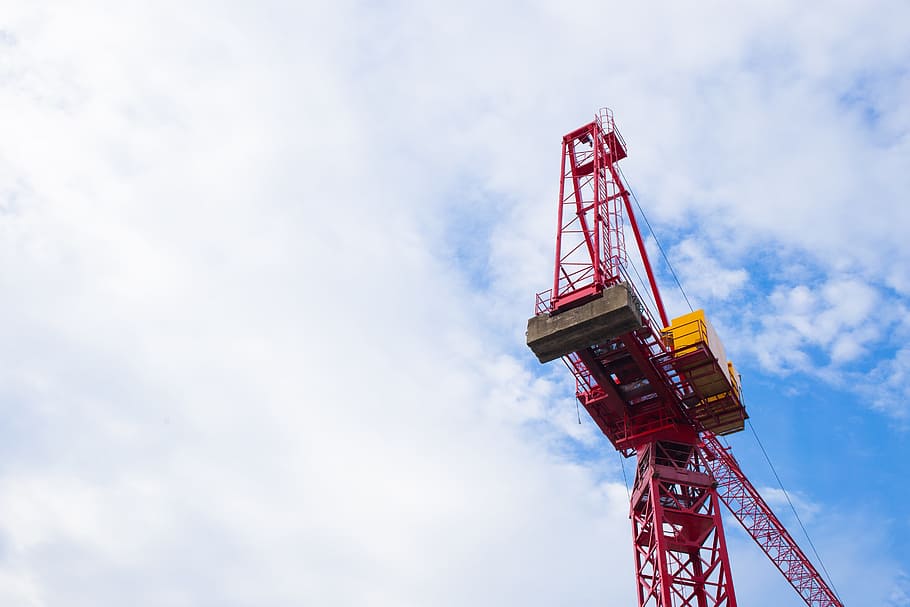 construction, machine, sky, industry, low angle view, cloud - sky HD wallpaper