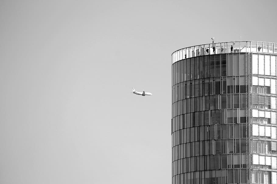 Cologne, Tower, Aircraft, Window, Glass, sky, dom, structures HD wallpaper