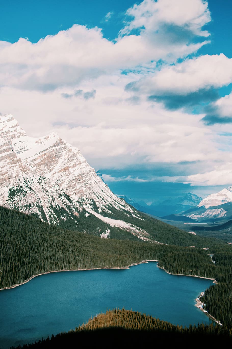 pond near snow capped mountain at daytime, mountain near body of water at daytime HD wallpaper