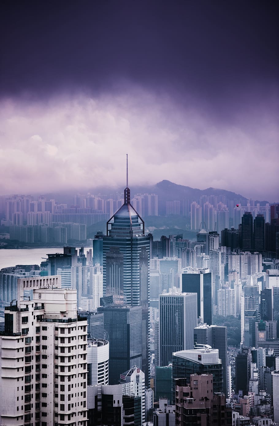architecture, building, infrastructure, blue, sky, clouds, skyscraper HD wallpaper
