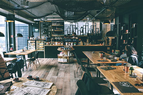people inside cafe, people sitting inside cafe, table, indoors HD wallpaper
