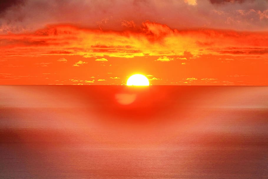 clouds, sunset, sea, beach, colors, la palma, brand, island HD wallpaper