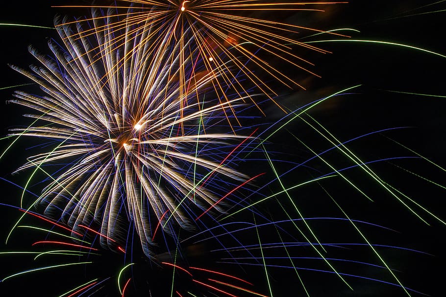 fireworks display wallpaper, Burst, Boom, Explode, celebrate, HD wallpaper