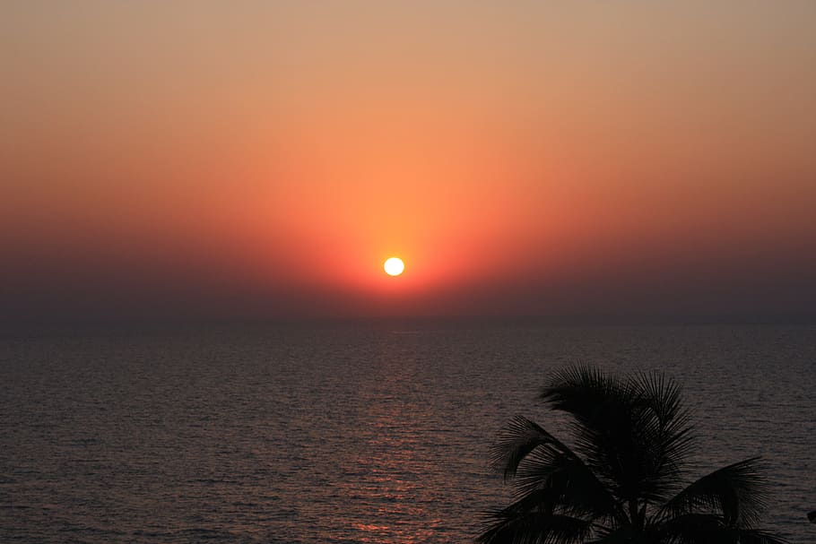 Goa, India, Beach, Sunset, scenics, tranquil scene, nature HD wallpaper