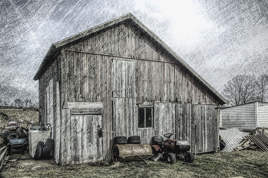 barn, rustic, barns, ohio, digital art, rural, scenic, country HD wallpaper