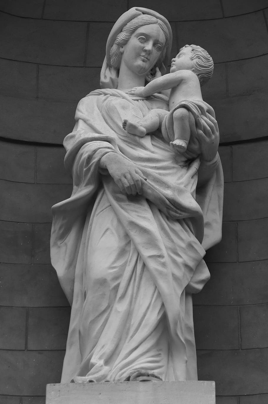 Jesus, Image, Statue, Virgin, maria, faith, religion, sculpture HD wallpaper
