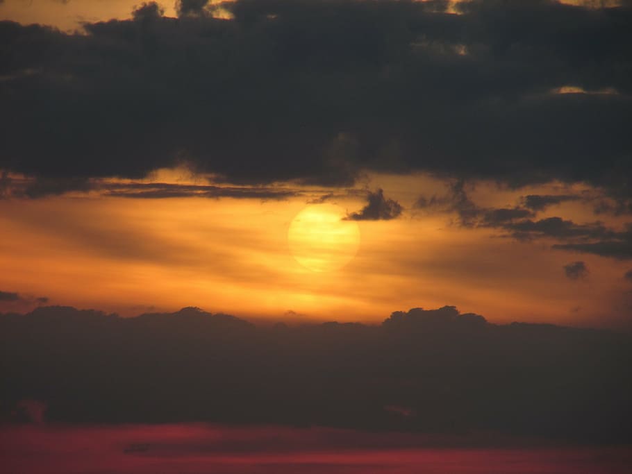 sol, sky, sunset, sunrise, dawn, eventide, landscapes, dramatic sky HD wallpaper