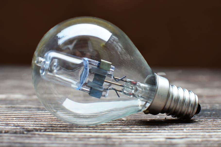 light bulb, idea, vision, metal, indoors, close-up, studio shot HD wallpaper