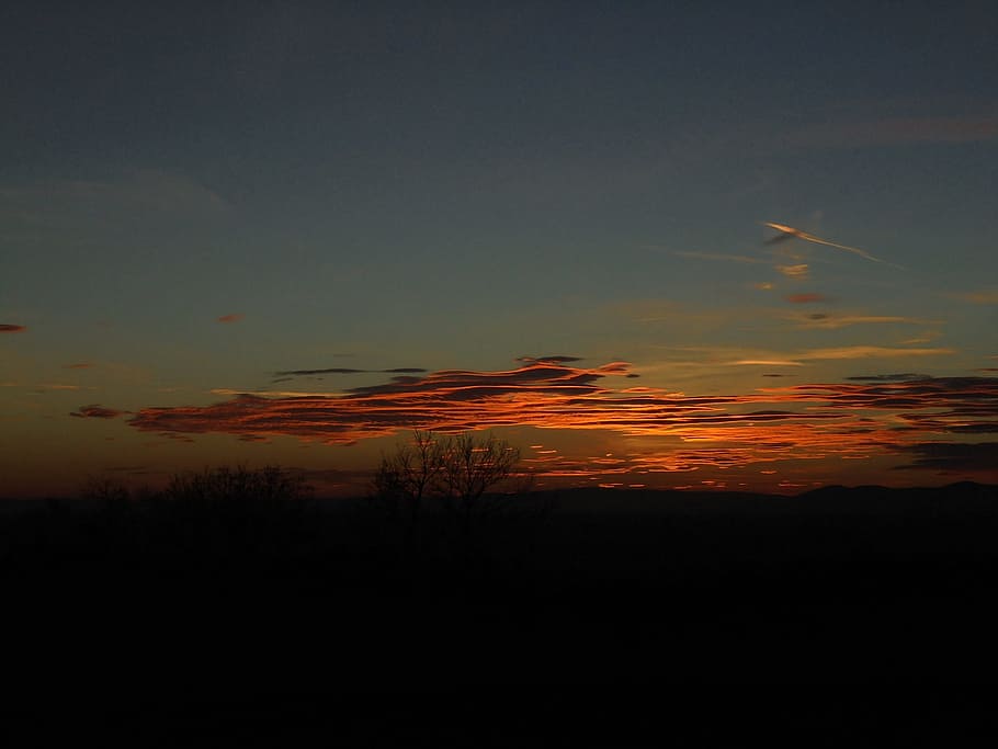 Dark, Light, Sunset, Last Light, Orange, nature, sky, dusk HD wallpaper