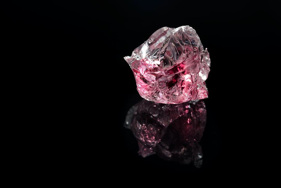selective focus photographed of pink crystal, glass, piece, broken, HD wallpaper