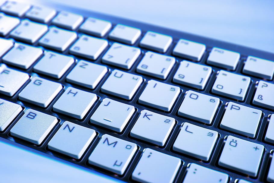 white computer keyboard, hardware, keys, letters, input, calculator HD wallpaper