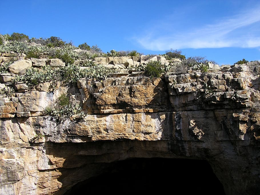 new mexico, carlsbad caverns, rock, hill, mountain, tourist attraction, HD wallpaper