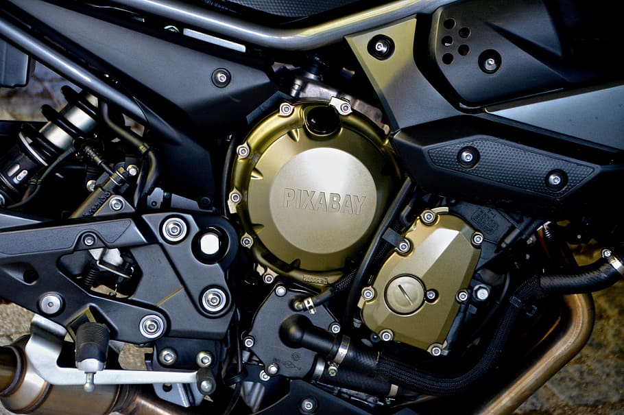 black and gold Pixabay cruiser motorcycle, yamaha, screw, view details, HD wallpaper