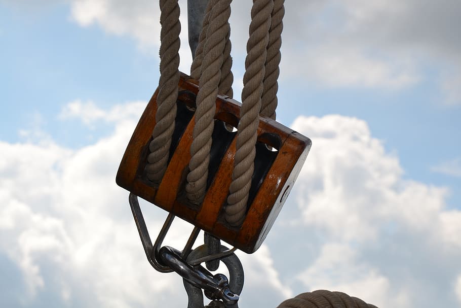 pulley, sailing, sailing ship union, sky, cloud - sky, low angle view HD wallpaper