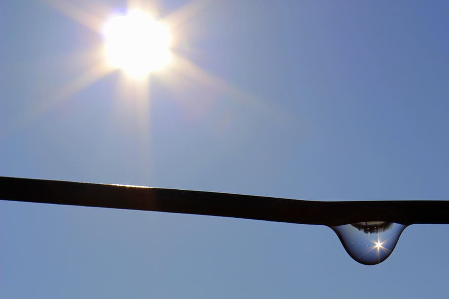 sun, sunbeam, drip, mirroring, cable, light effect, sky, sunlight HD wallpaper