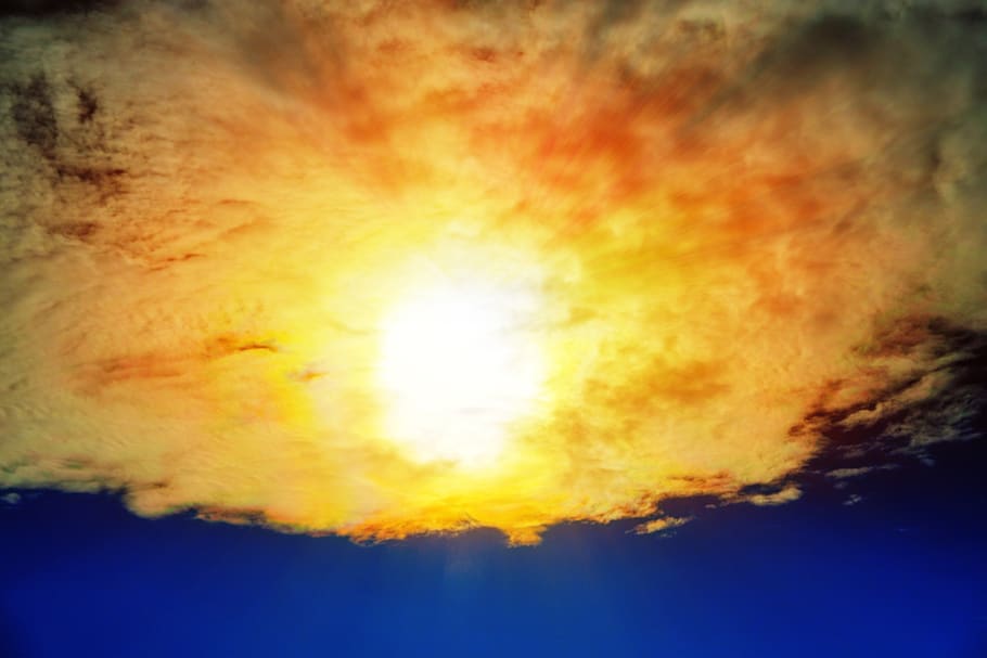 sunbeam, clouds, sky, cloudiness, breakthrough, hope, enforce HD wallpaper