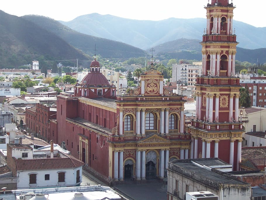 church, argentina, city, south america, salta, mountains, architecture