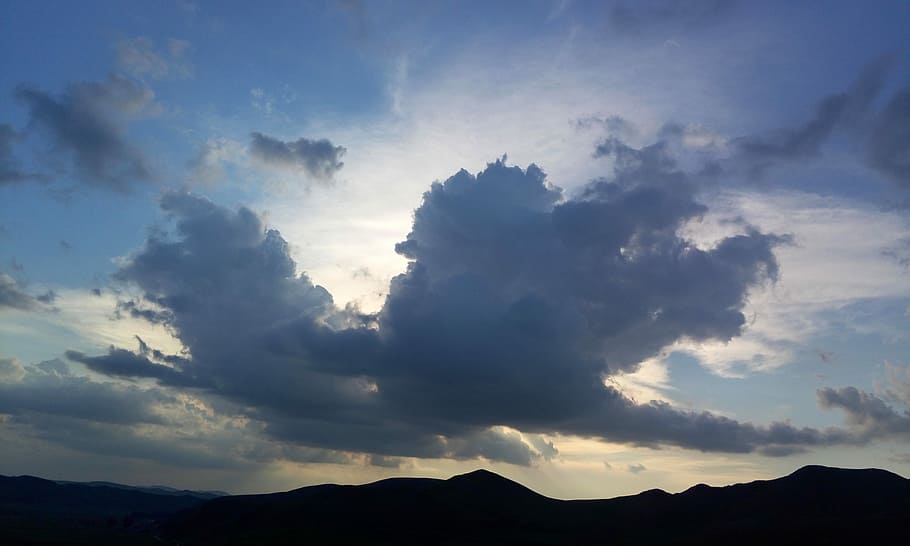 Clouds, Horse, Sunset, scenics, sky, beauty in nature, tranquil scene HD wallpaper