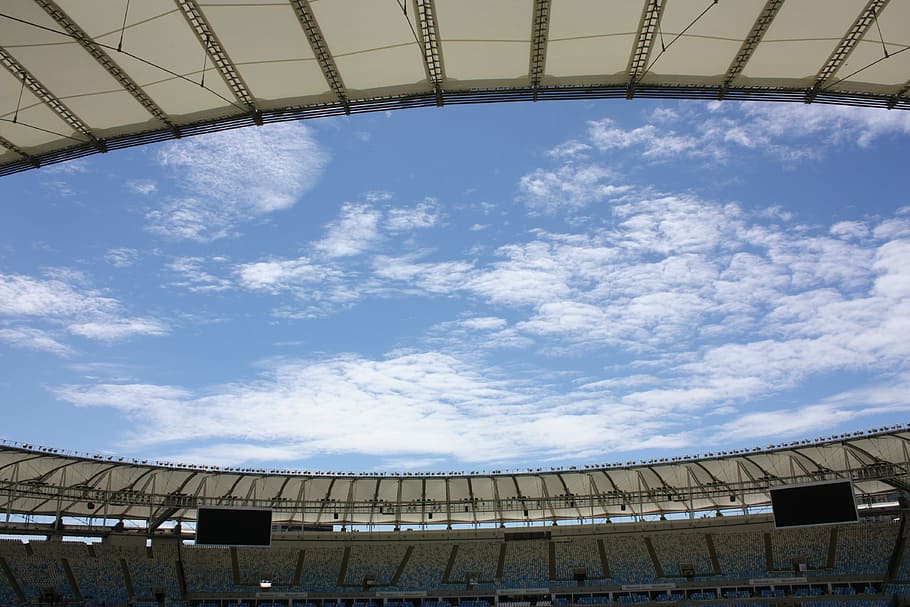 white stadium, Football, Brazil, rio de janeiro vacation, maracanã, HD wallpaper