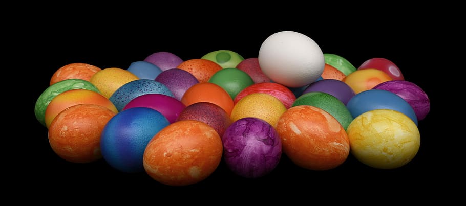 assorted-color salted eggs, easter eggs, colorful, happy easter HD wallpaper
