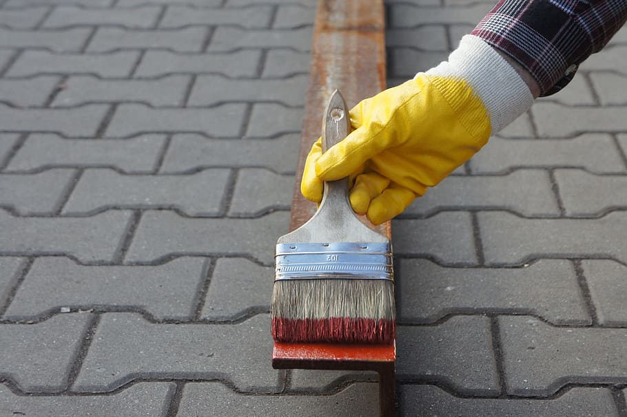 painting, glove, work, cleaning, one person, protective glove HD wallpaper