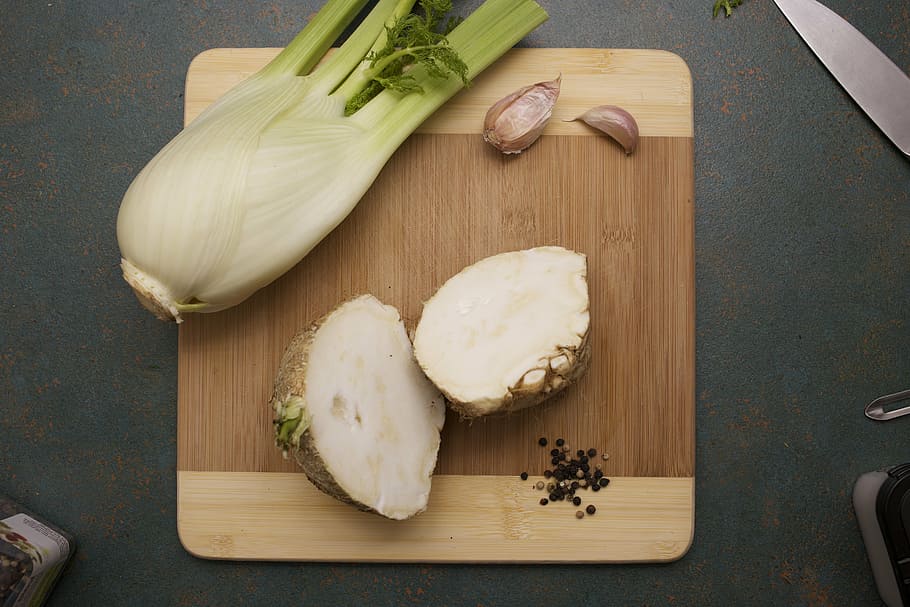 fennel, celeriac, garlic, peppercorns, vegetable, raw, food and drink HD wallpaper
