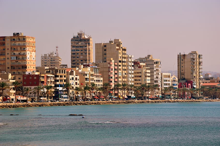 city, sea, backdrop, lebanon, tyros, architecture, building exterior, HD wallpaper