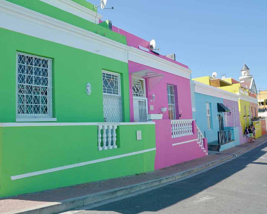 assorted-color concrete buildings at daytime, Cape Town, Table Mountain HD wallpaper