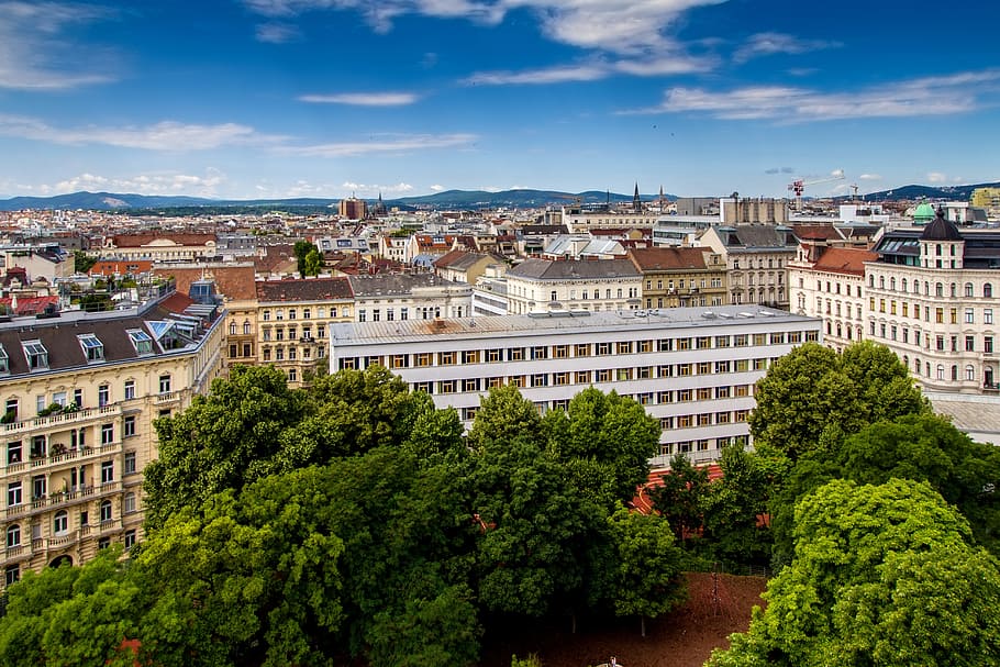 Vienna, Panorama, Downtown, View, capital, outlook, city ​​views HD wallpaper