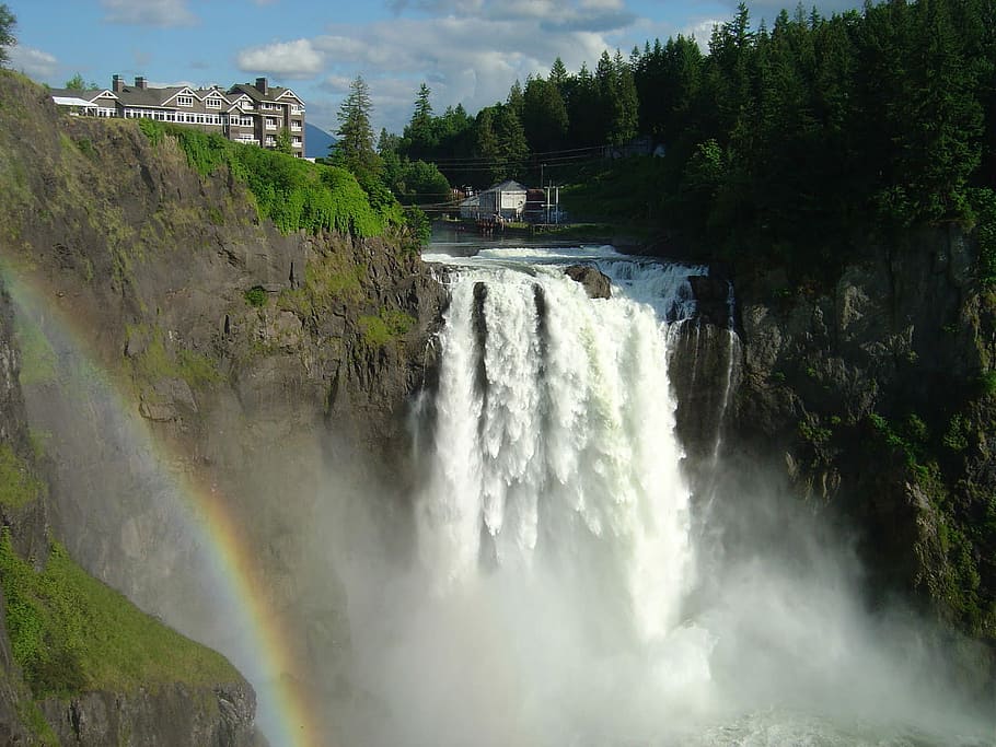 Snoqualmie Falls is featured notably in Twin Peaks in Washington, HD wallpaper