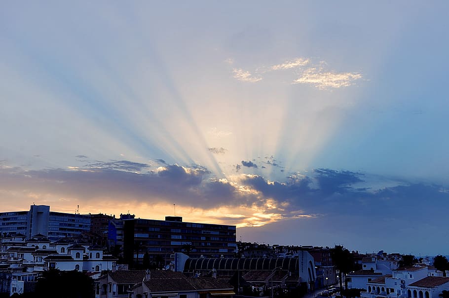sunset, spain, sky, summer, architecture, building exterior HD wallpaper