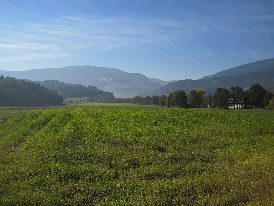 germany, landscape, sky, clouds, mountains, valley, ravine HD wallpaper
