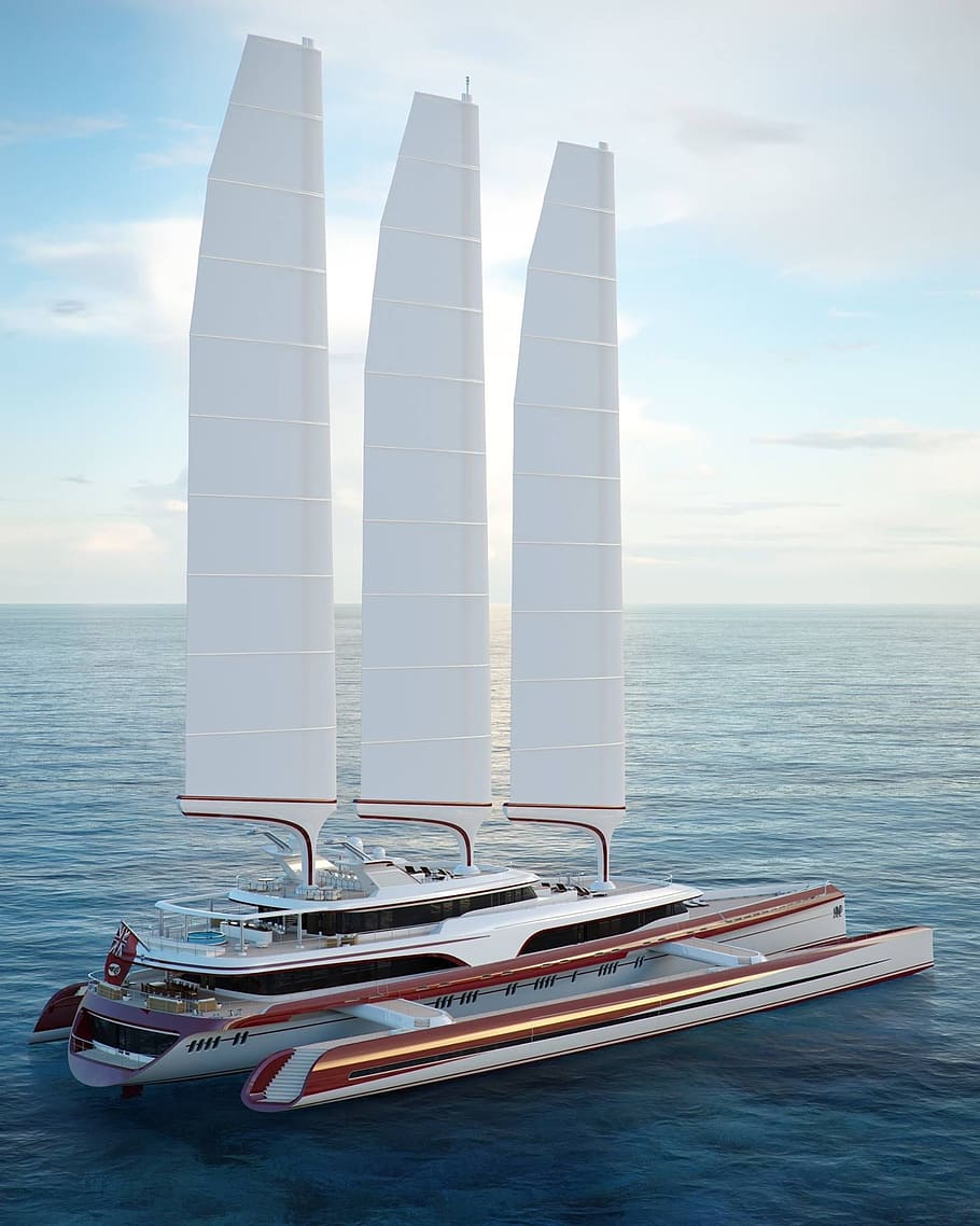 luxury trimaran superyatch