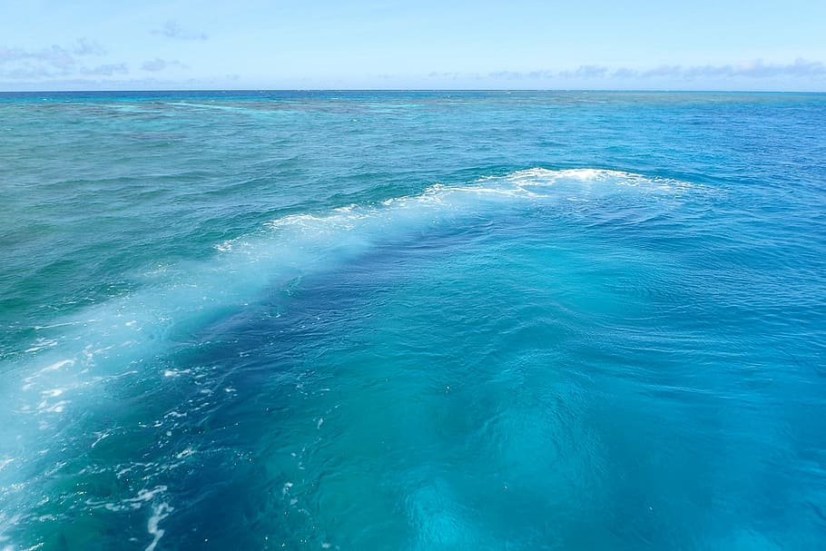 body of water during daylight, sea, blue, nature, wave, summer HD wallpaper