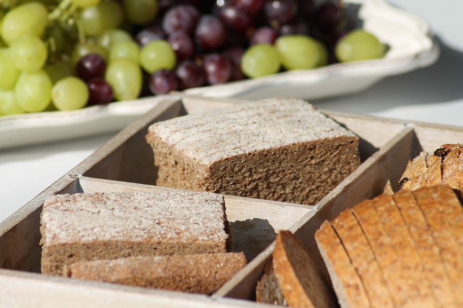 Breads, Grapes, Buffet, food, food And Drink, fruit, healthy Eating HD wallpaper