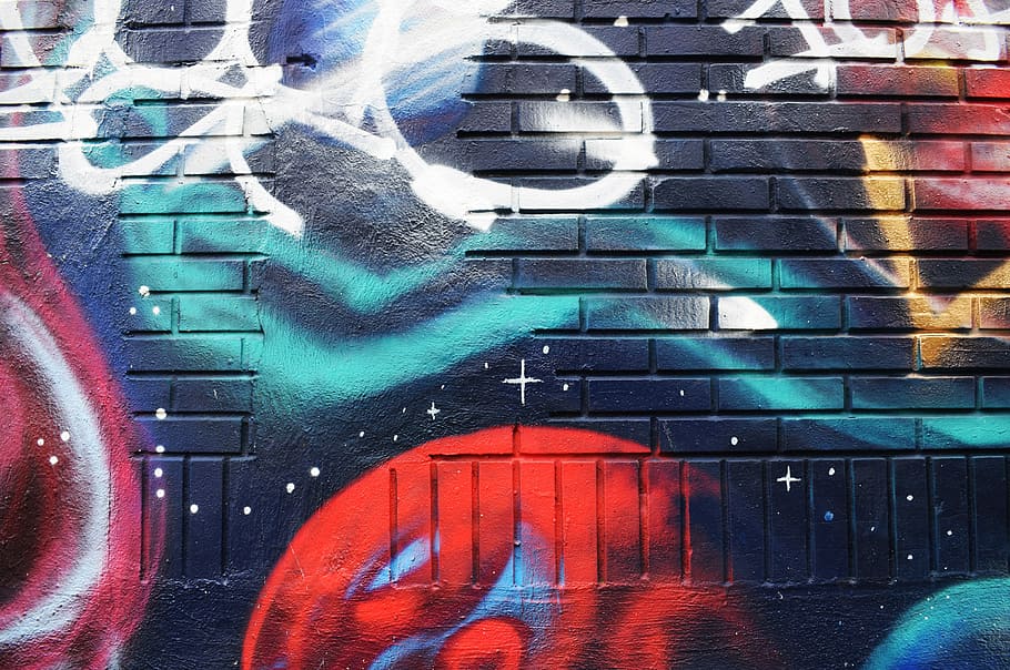 overschot bord Hinder HD wallpaper: graffiti painted wall, multicolored galaxy wall with graffiti  | Wallpaper Flare
