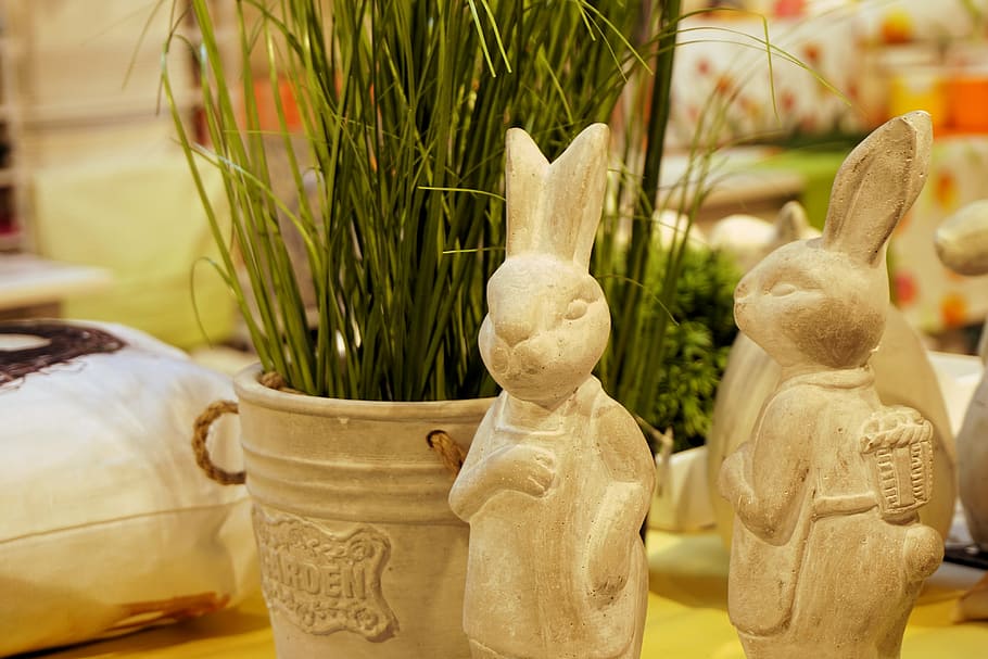 decoration, easter, easter bunny, decorative, figure, hare HD wallpaper