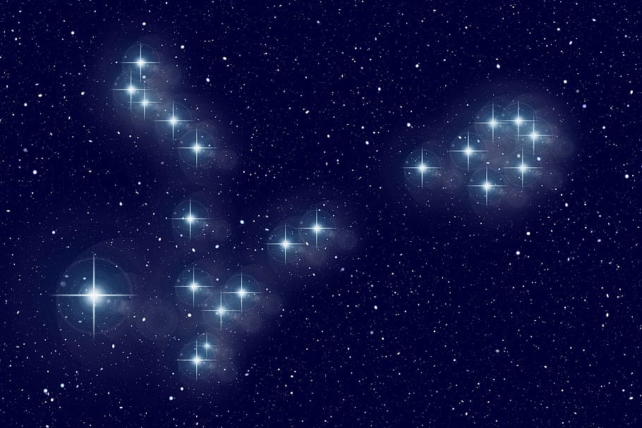 stars in the sky, fish, constellation, universe, sun, space, all