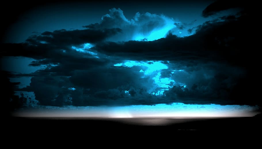 Sky, Clouds, Horizon, Italy, rain, paestum, night, illuminated, HD wallpaper