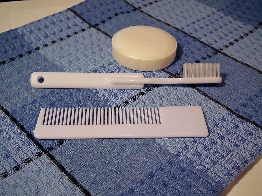 comb, tooth brush, soap, towel, bathroom, hygiene, set, clean HD wallpaper