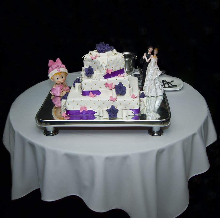 Wedding, Cake, Baptism, Sugar, Color, wedding cake, sweet, food HD wallpaper