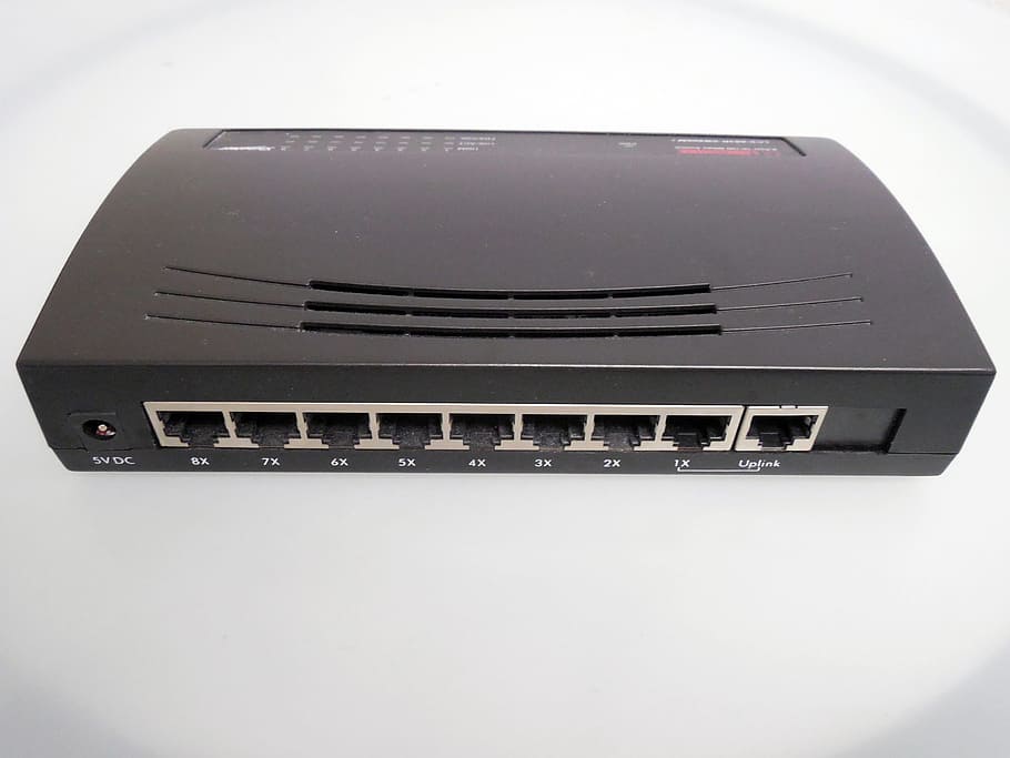 black switch hub, Router, Network, Connection, Pc, internet, technology