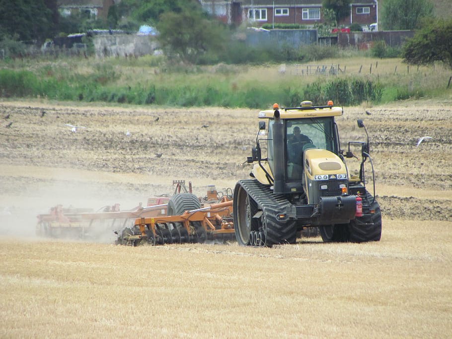 tractor, rotavator, farm, soil, agricultural, earth, plough HD wallpaper