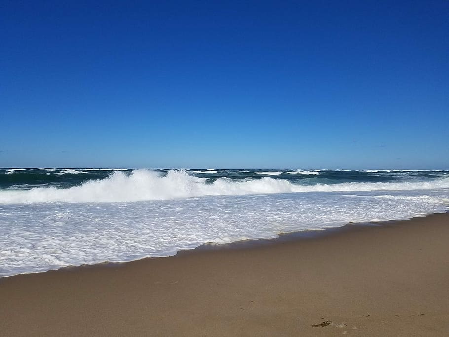 Ocean, Waves, Surf, Beach, Splash, blue, ocean waves, shore HD wallpaper