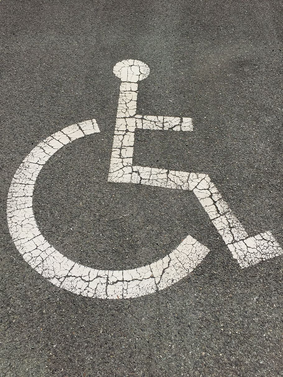 display, road, stops, persons with disabilities, car parking lot HD wallpaper
